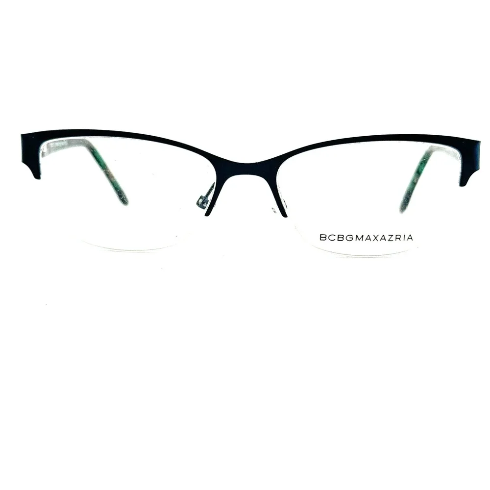 BCBGMaxazria Cat Eye Half Rim Eyeglasses Flex KANA TEAL 53 17‎ 135 H13434